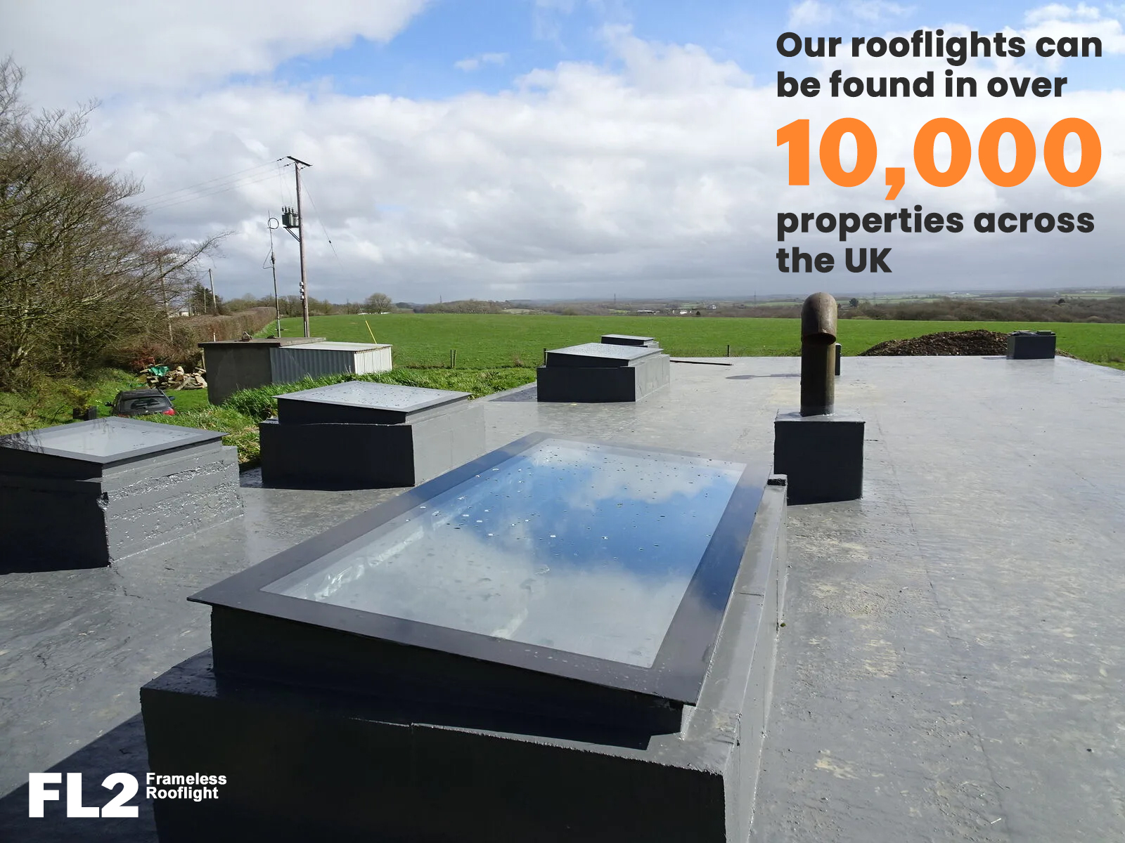 Frameless Flat Roof Skylight Triple Glazed - Image 5