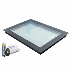 Frameless Flat Roof Skylight Triple Glazed - 400mm x 1200mm