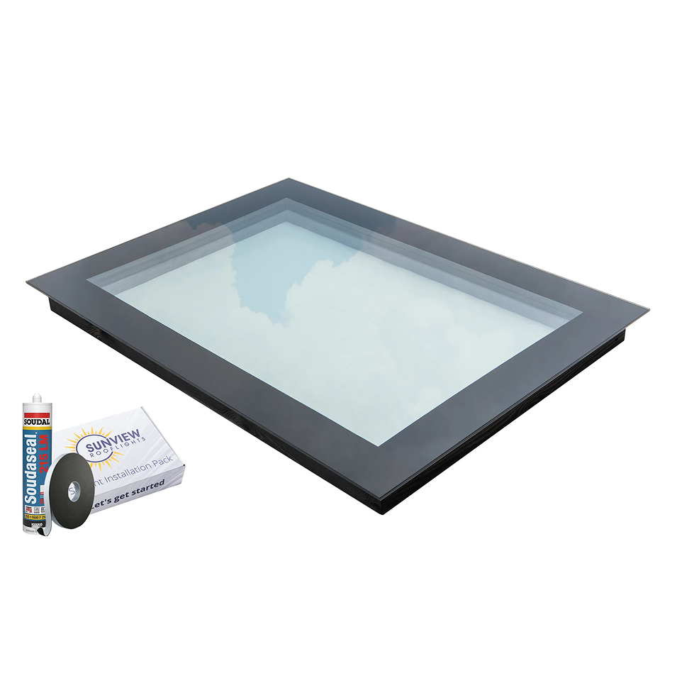Frameless Flat Roof Skylight Triple Glazed